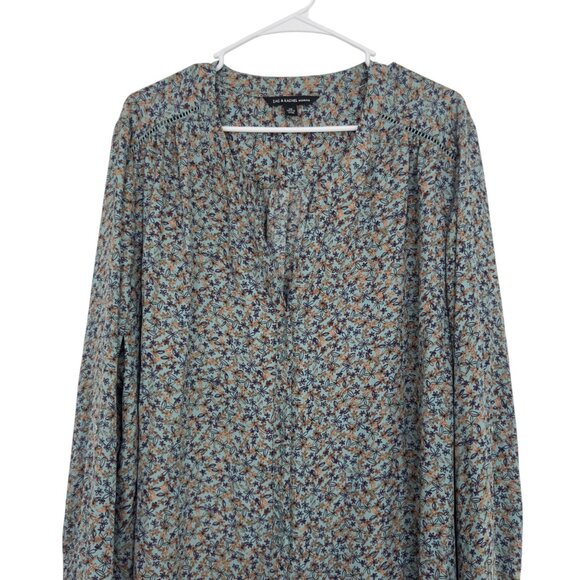 Zac & Rachel Womens Plus Size 3X Floral Long Sleeve Button Up  Top Blouse - Picture 2 of 13